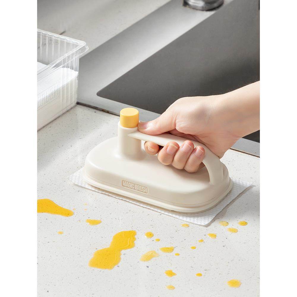 魔术擦厨房去油污带手柄灶台刷懒人一次性抹布清洁刷免洗不脏手