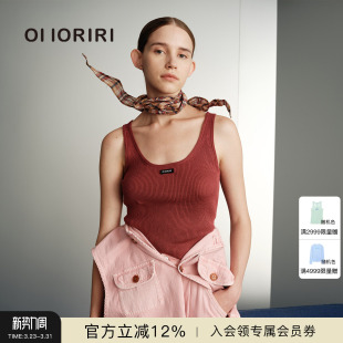 修身 OIIORIRI 针织打底背心U领织带吊带上衣内搭2026春夏 新品