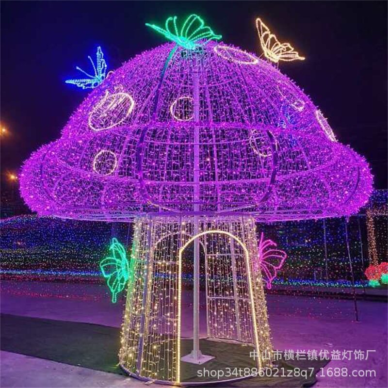 LED蘑菇造型户外防水鹿子动物灯光节亮化公园商场店铺拍照景观灯