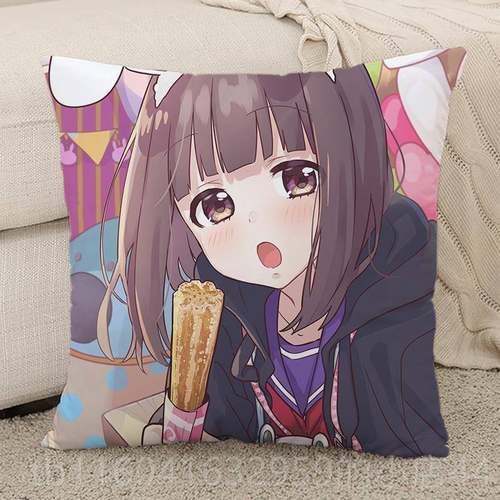 新款enhera濑M-chan七胡桃酱日记抱枕周边定制双面靠垫二次元动漫