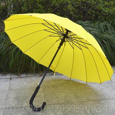 新款1双6礼骨雨伞超大人O弯钩酒店用伞自动长柄伞定制LOG印字品广