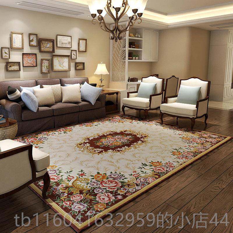 新款欧式客厅毯卧室欧美编织婚房间家用茶房几垫轻奢积大地面进门