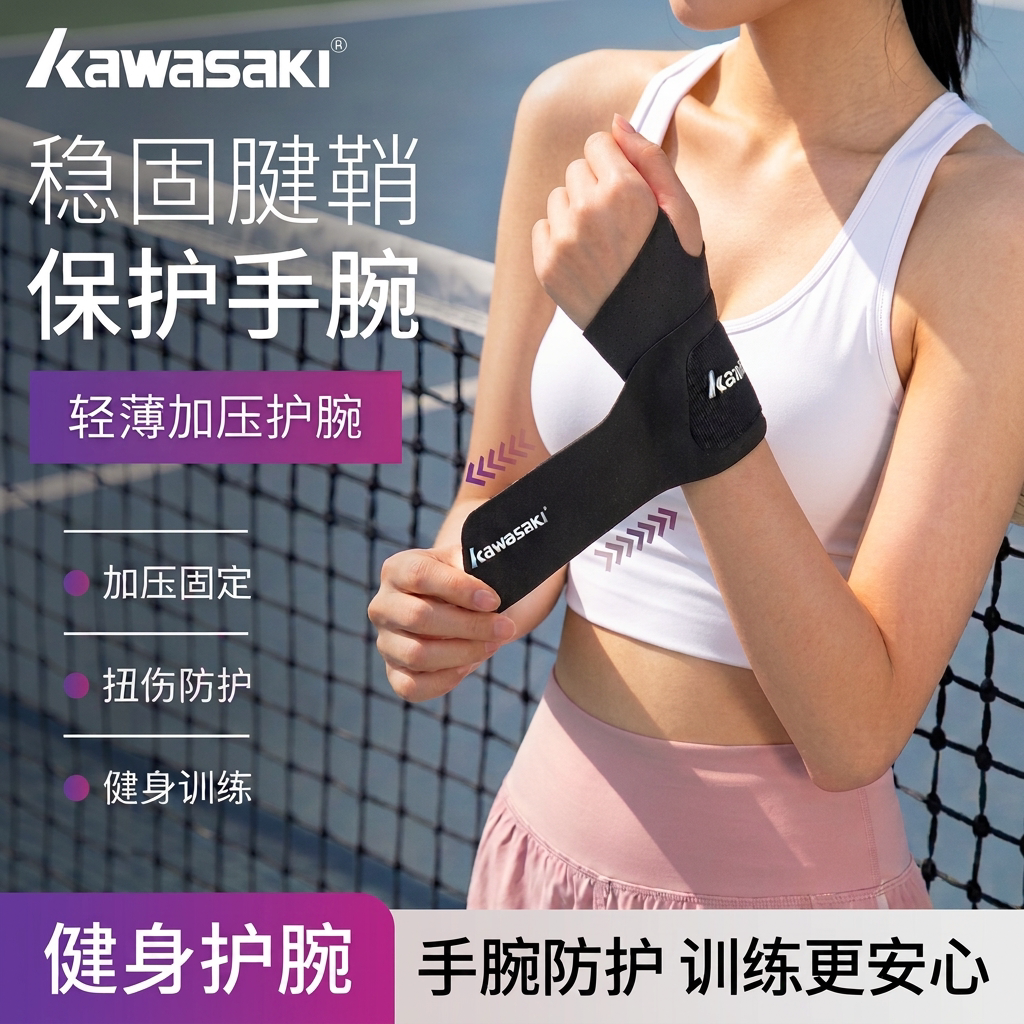 川崎护腕男女款扭伤手腕关节护套