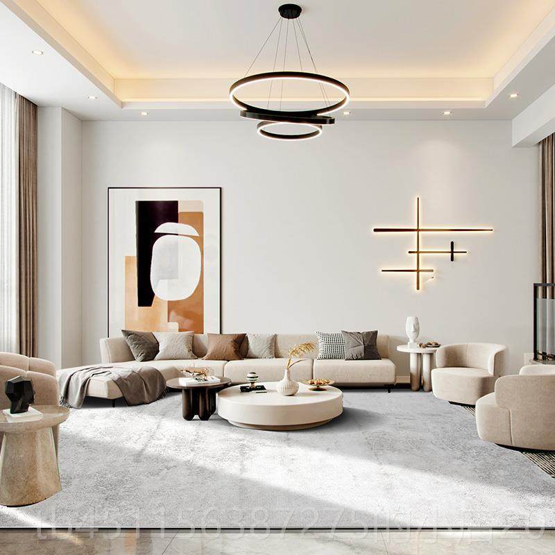 正品沙高级灰地毯客厅轻奢约现家用卧室美式简欧式房间床代边茶几