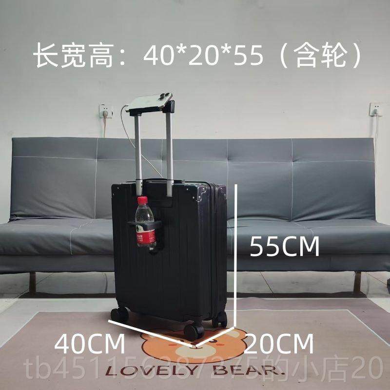 正品高颜实值204055箱空登机箱免托运新款拉杆行李箱航密码箱结紫