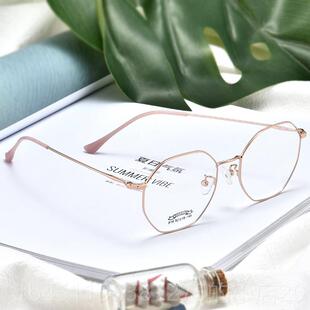 高档纯钛成品近视眼镜女有数度近复视镜男眼镜框防配蓝光辐射古多