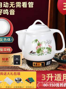 正品3L4L5LL1中0L12L14L16L全自动中壶煎药药锅电煎医壶砂锅煮7药
