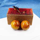 正品 实心保一对中老年人按摩把球练手 金丝海柳手球健身手握玩健