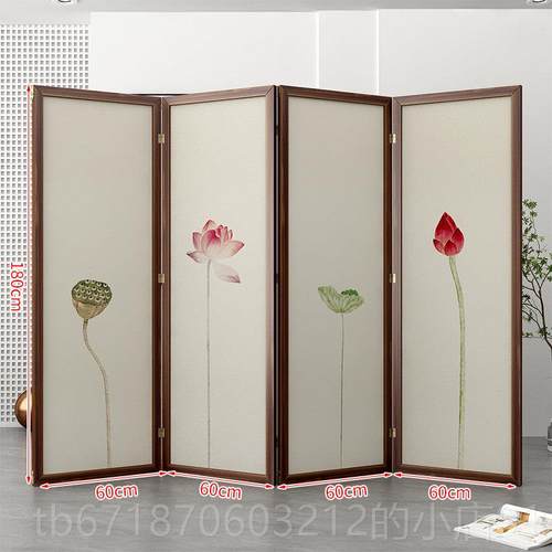 正品挡屏风隔断厅折叠移动办公直播背景墙进室客门遮新中式酒店出