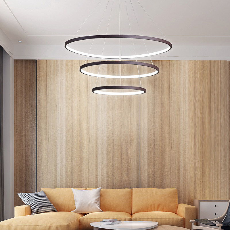 led吊灯现代简约圆形北欧温馨创意客厅灯主卧室灯餐厅灯吧台灯具