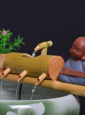 鱼缸过滤器上置水循环流水器瓷缸石槽圆形瓦缸养鱼增氧小型过滤泵