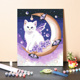 画画diy填充油彩画手绘挂画手工填色动物小猫咪北欧涂色数字油画