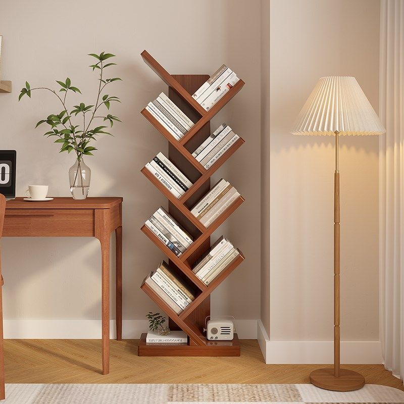 实木书架树形落地置物架不占地方儿童角落书柜卧室床头客厅小架子,住宅家具,书架,淘宝优惠券,粉丝福利购,淘宝优惠卷