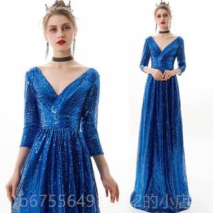 显瘦气质高贵优雅演 02王4新宴主会持人女气场晚装 正品 晚礼服女2款