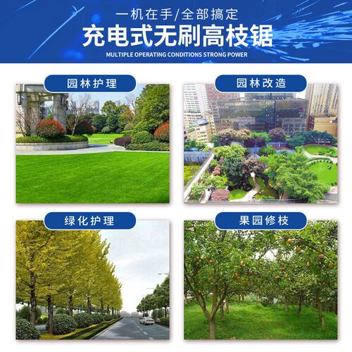 充电式高枝锯56V高空电动剪刀锂电池修剪果树枝东城链条锯子