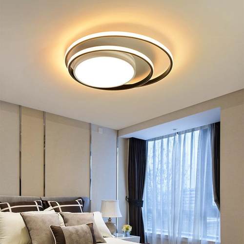 卧室灯简约现代led吸顶灯创意铝材圆形灯具温馨浪漫北欧房间灯饰