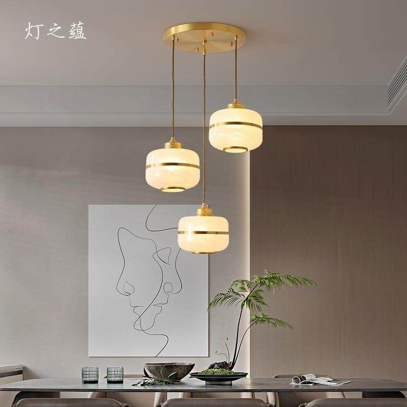 新中式楼梯吊灯别墅公寓复式跃层loft后现代简约挑空客厅餐厅吊灯