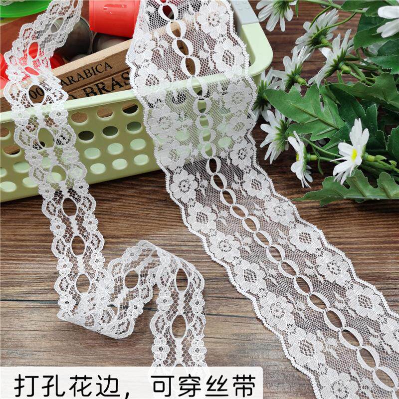 无弹穿孔花边 可穿丝带花边 精致蕾丝 饰品服装辅料