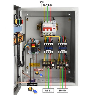 厂促迪托水泵控制箱一用污一备自液位浮球潜污动排柜泵控制三相一