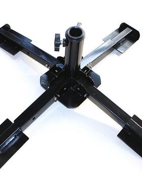 可折叠可伸缩圣诞树铁脚架 黑色白色方管圣诞树配件金属底座支架