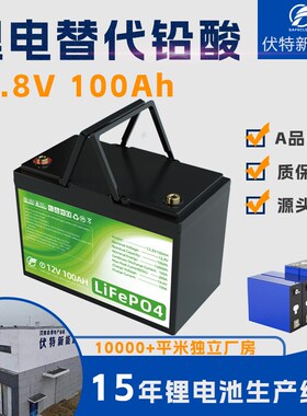12V24V铅改锂电池100Ah200Ah房车高尔夫球车磷酸铁锂储能电池定制