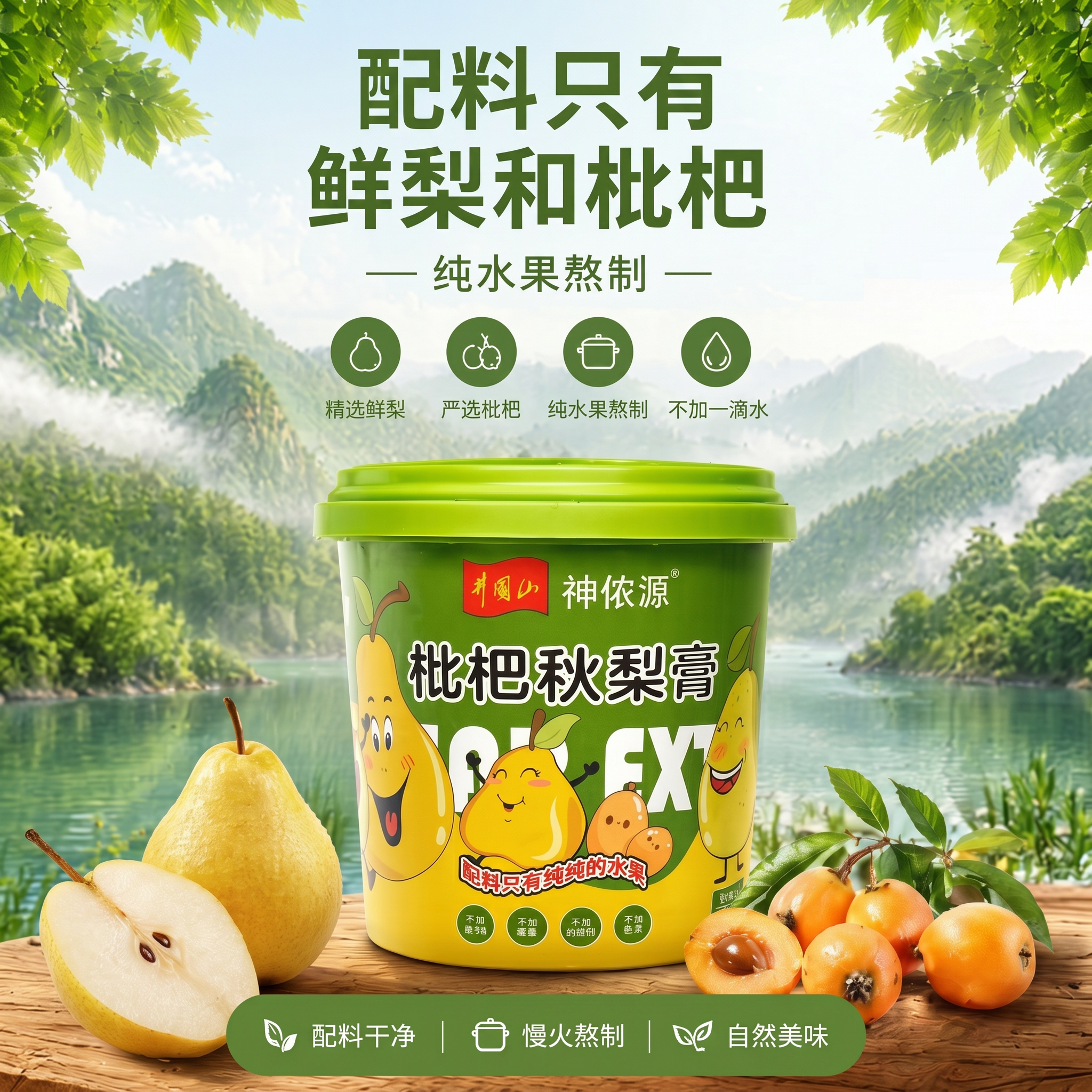 神侬源枇杷秋梨膏润喉护嗓