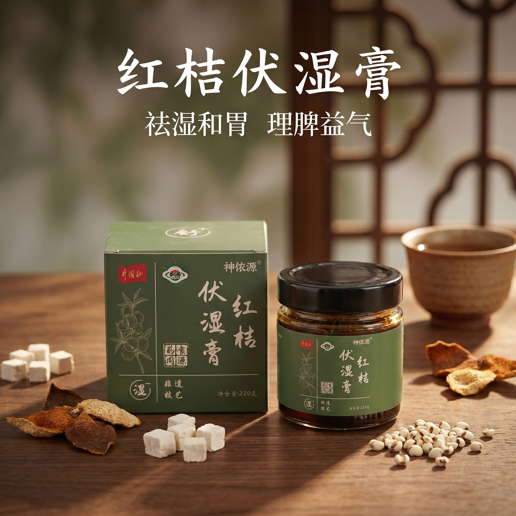 神依源红桔伏湿膏古法熬制祛湿