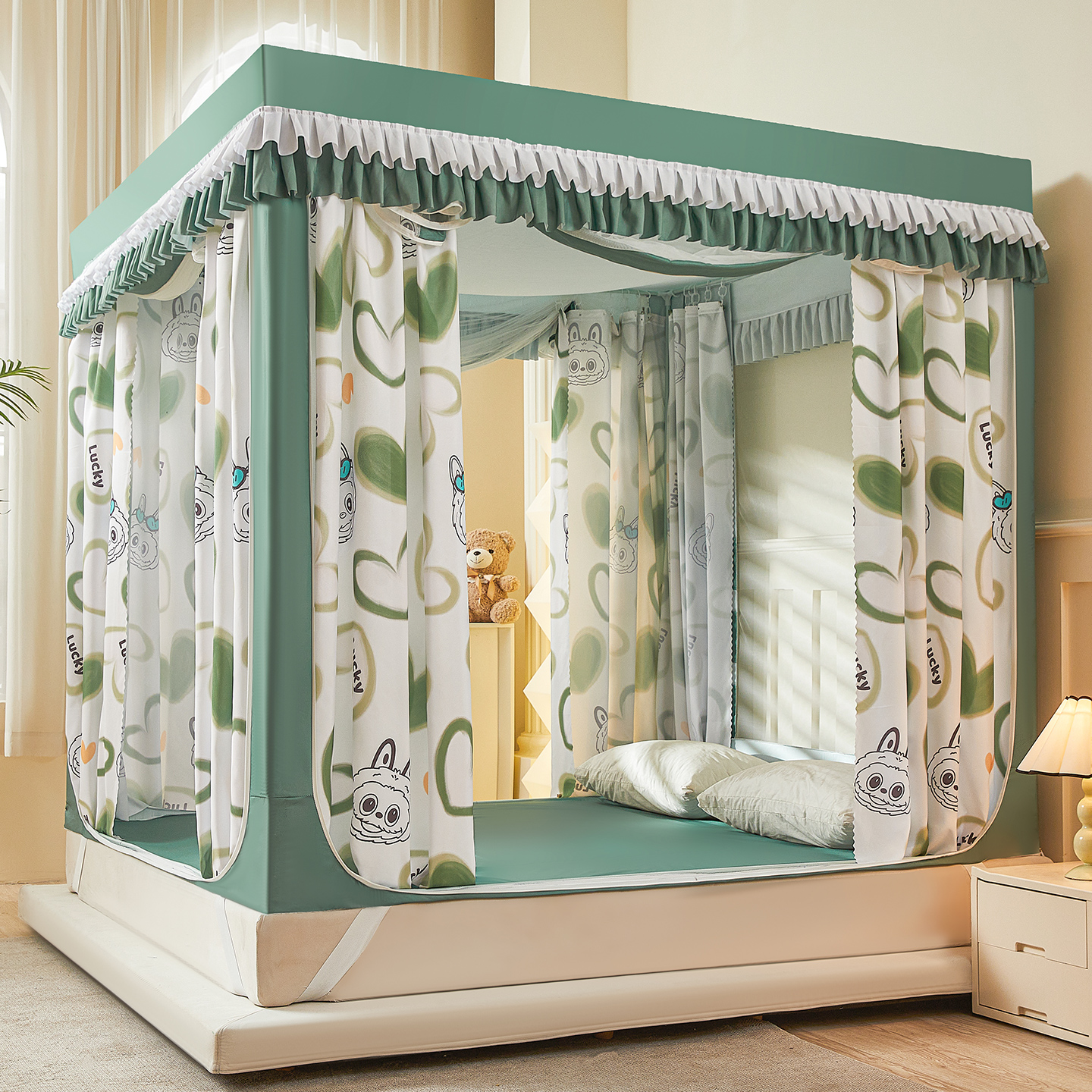 2025新款a类全底印花遮光蚊帐