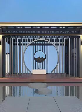 新家中式凉外亭户院铝合金凉亭景区园林简约休闲亭子庭用遮阳VBS