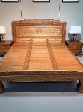 菠格木中式木床1.SHF8m主卧双仿人大床古雕花1.5m卧室萝古典实实