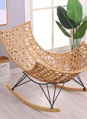 网龙虾椅躺椅RIR藤沙摇摇大人红阳台藤编懒人休闲发客厅户外折叠