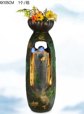 电鱼缸装饰摆件家居饰品视酒柜玄创意摆水设客TUF厅关招财假山流