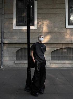 TFS美式短cleanf24A38款it重磅解J构boxy版型宽松拼接字母短T恤袖