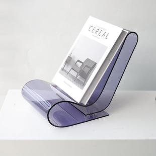 现代抽楼象亚克力书BSX架杂志架样品售房门市直部播间桌面装饰摆