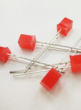 现货557方形LEDD灯珠红发长脚高亮指示红灯QDX珠红色LE发光二极管