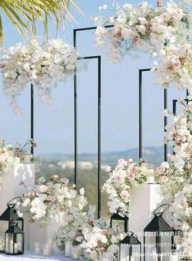 婚庆具新款艺架子黑色铁艺架铁婚庆铁架CLK屏风婚礼舞子台背景道