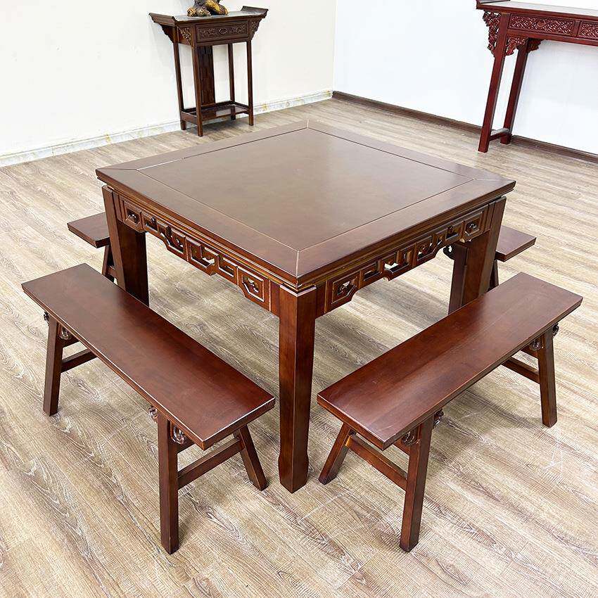 八985仙正桌实桌木四方桌农村中老式大仿古中式餐桌方形小堂桌子
