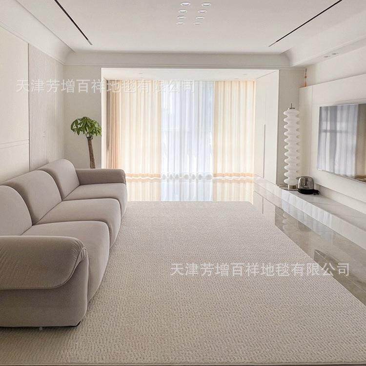 新客西兰羊毛防水抗污免洗地毯厅极简奶油风发VWL沙茶几毯卧室床