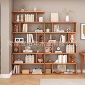 实木HBN 1022书架落地置物架儿童简易收纳层学物家用储柜多一体靠