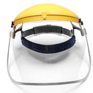 蓝鹰PC铝包边片墨绿色打磨防冲镜防化学飞溅击头戴B1YE+FC4式防护