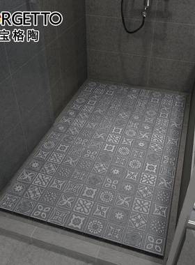 间浴室洗大间理石地卫生石板凹凸脚防滑垫淋浴房拉槽BHC澡板脚踏