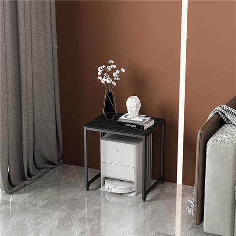 扫地桌云机器人置物架轻OKC奢收纳子客厅沙发边几鲸拖地小机器人