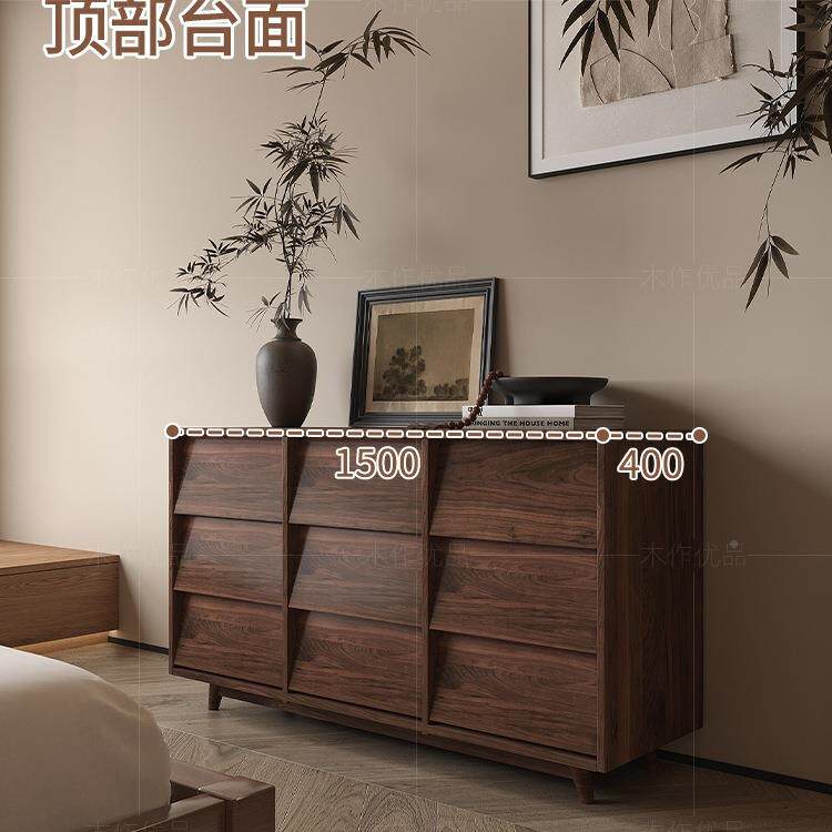 中古风实斗985木九斗柜多层矮屉柜抽柜厅餐边柜法式复古柜客卧室