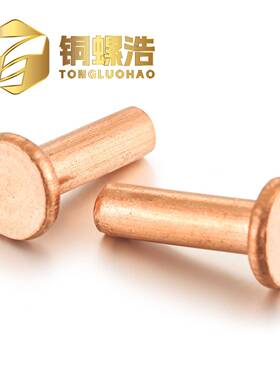 铜螺浩GB109紫铆铜平圆头实心钉2/3/45/SZA6柳/8敲击式/钉