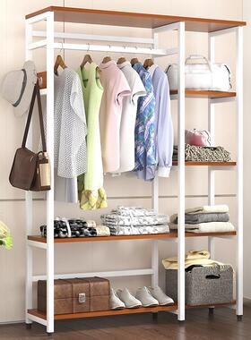 FCIL7简约室落地式挂衣架铁艺衣柜子简易卧用防家尘收纳衣帽架置