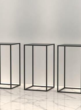 铁艺服装架服台店货架落地岛中简约装茶几高低流水橱窗YMX模特展