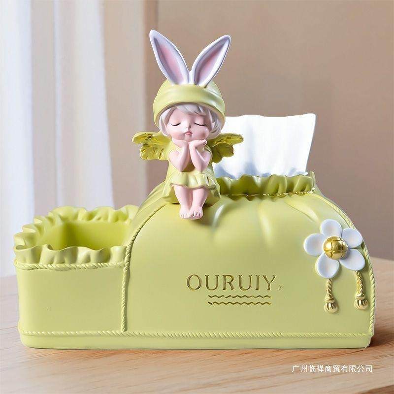 桌可爱天使女摆孩纸巾盒厅餐件PDD10013奶油风餐巾抽纸盒客装饰品,家居饰品,户外/庭院摆件,淘宝优惠券,粉丝福利购,淘宝优惠卷