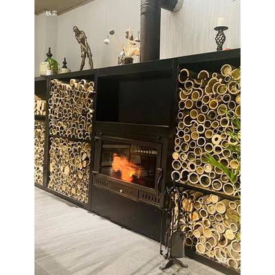 嵌入式真火铸铁壁炉墅采暖家用别燃木柴KQA火子取暖炉欧式自建客