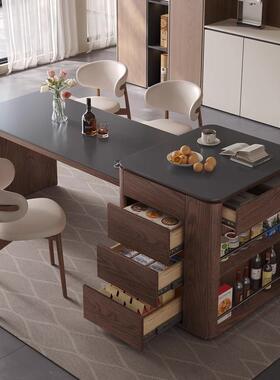 新中岩SNA板岛台餐桌体中古风简约实一木式多功能可伸缩家用桌岛