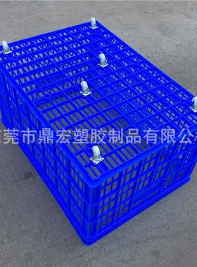 加厚带轮塑料胶框号快SSY递胶货物大运输框形长方储物收纳筐塑料